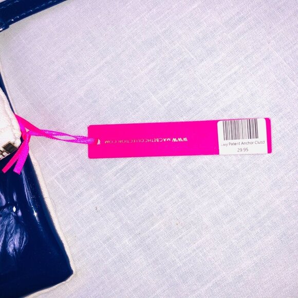 MacBeth Collection Womens Purse Nautical Anchor Blue Clutch Wristlet Strap New - Picture 9 of 9